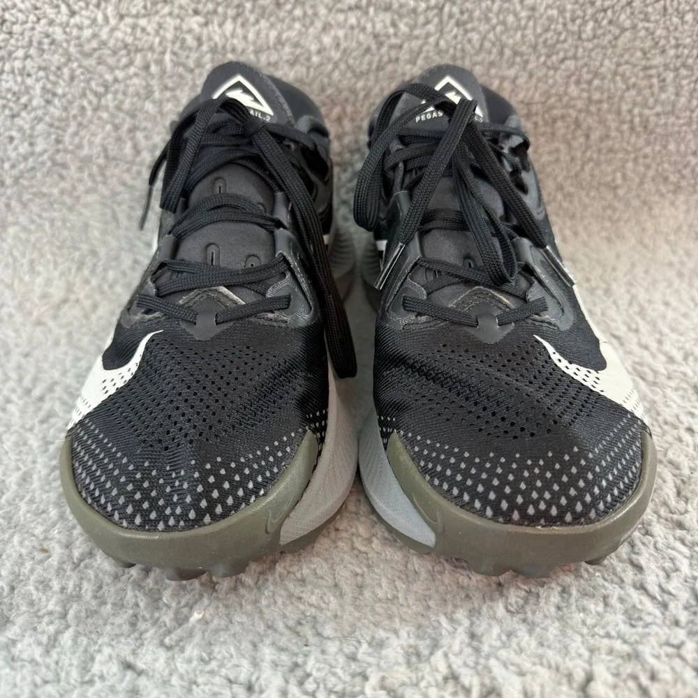 Nike Pegasus Trail 2 Mens Size 7 Black White Running Hiking Trail‎ Shoes CK4305